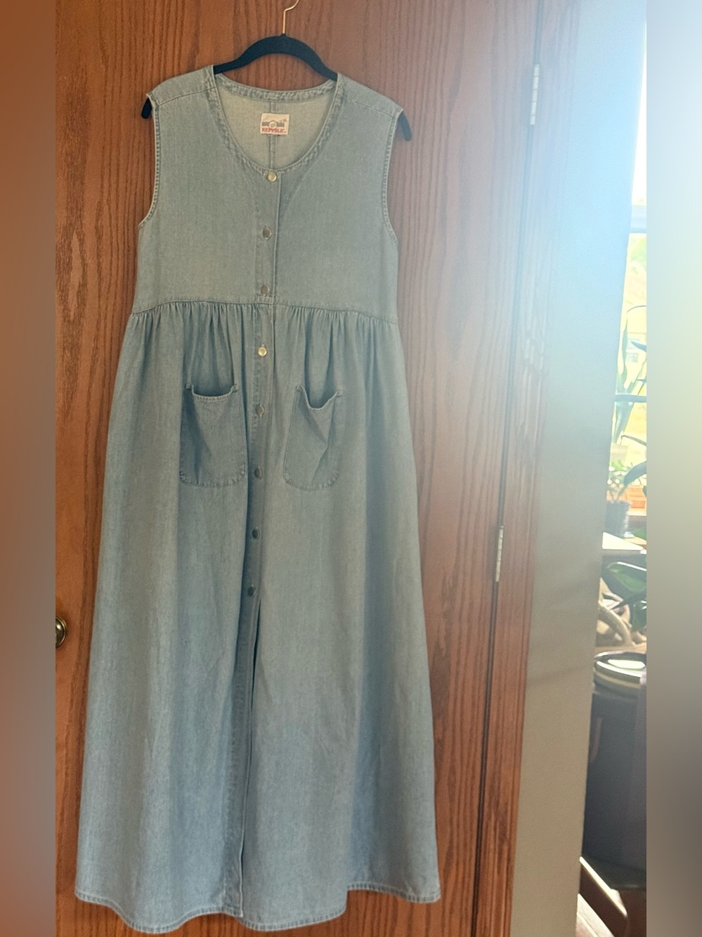 Y2K Vintage Denim Jumper Dress Cottagecore Boho Prairie Coastal Cowgirl Layering